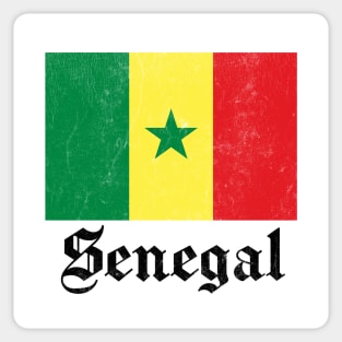 Senegal / Vintage-Style Flag Design Sticker